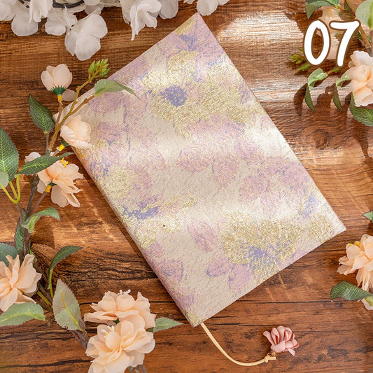 A5 Book Cover Sleeve Protector Handmade Textbook Cover Rose Flower Journal Planner Book Diary Protector Notebook Cover Hardcover