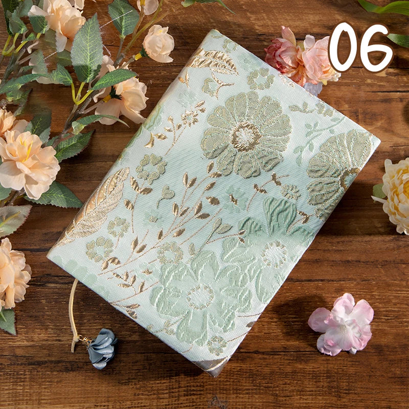 A5 Book Cover Sleeve Protector Handmade Textbook Cover Rose Flower Journal Planner Book Diary Protector Notebook Cover Hardcover